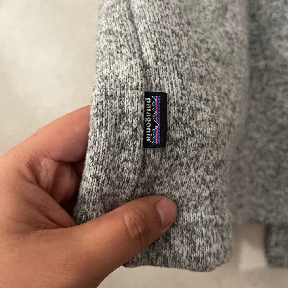 Patagonia Better Sweater Coat Fleece Peacoat Jacket Birch White Girls